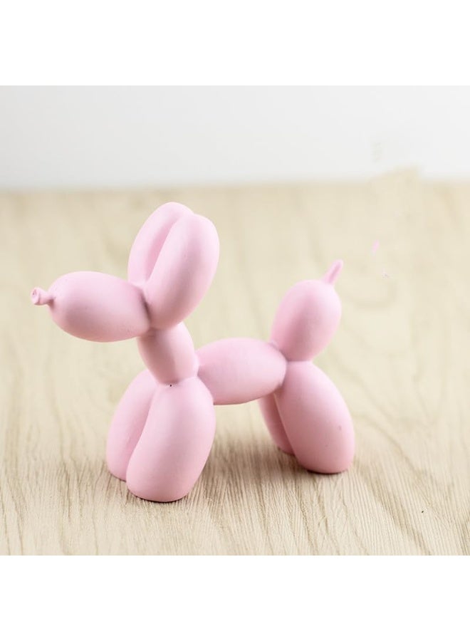 Resin Balloon Dog Sculpture, Mini 10cm Creative Animal Figurine, Modern Desktop Ornament for Home Office Living Room Decor - Image 1