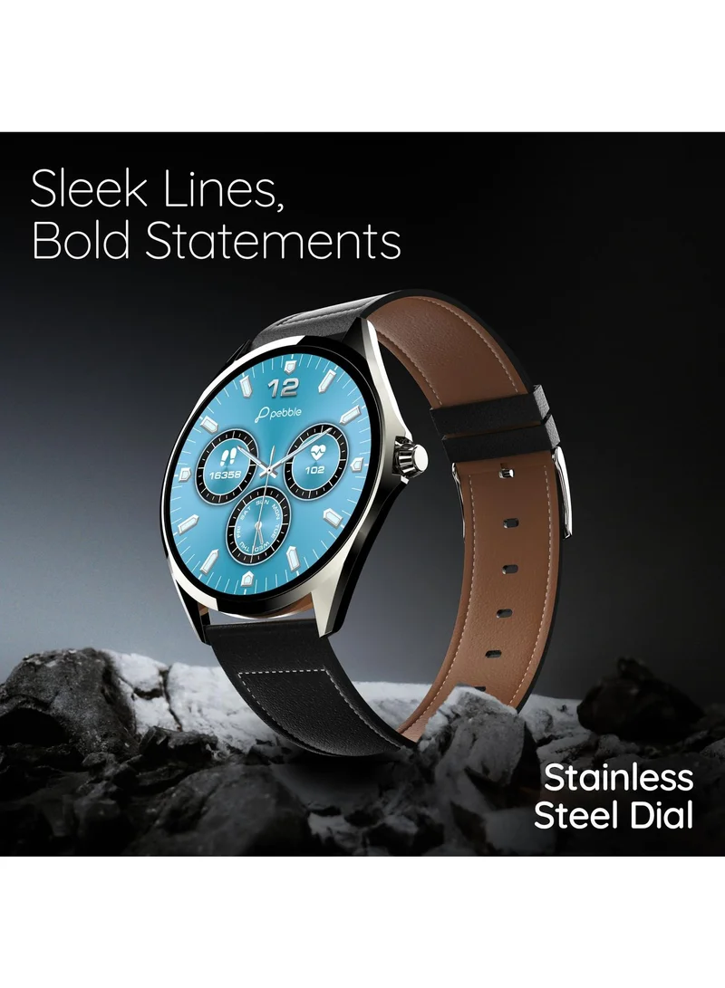 Pebble Pebble Royale 1.43" Amoled Display, Slimest design, Health Suite, Multiple Sports Modes, Sleep Monitoring, Alarm & Notification, World clock, Premium Built