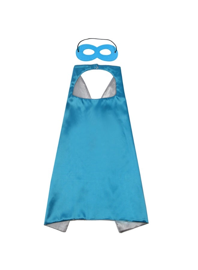 NIBEMINENT Hero Cosplay Costume Solid Two Colored Super Cloak Children Cape Boys Girls Satin Halloween Carnival Party Clothes Role Play - Image 1