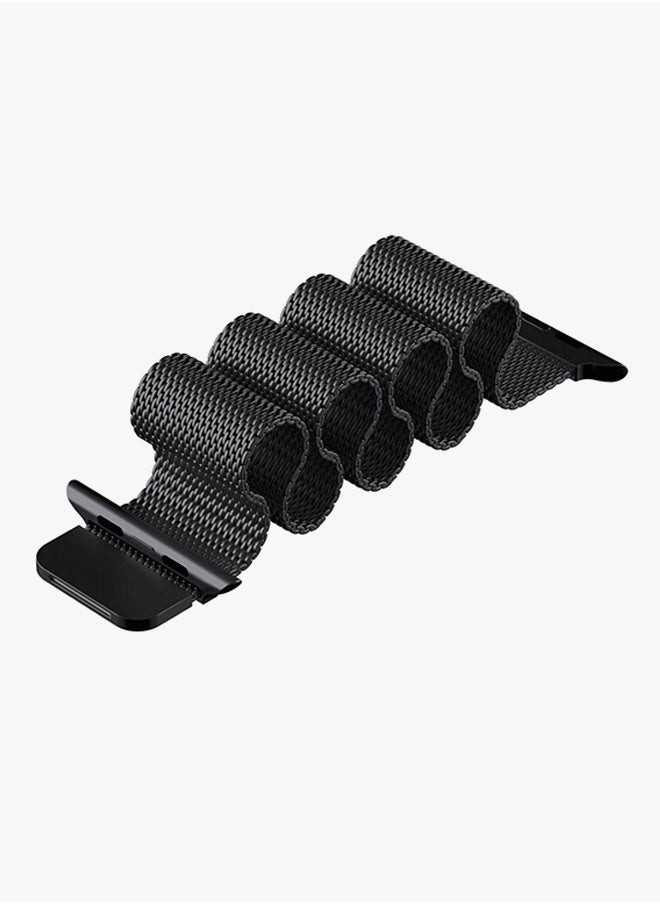 NIBEMINENT - Stainless Steel Milanese Loop Band For Apple Watch 38mm Black - Image 1