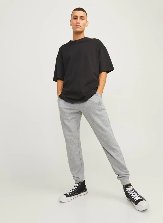 JACK & JONES Solid Jogger Pants With Bottom Rib