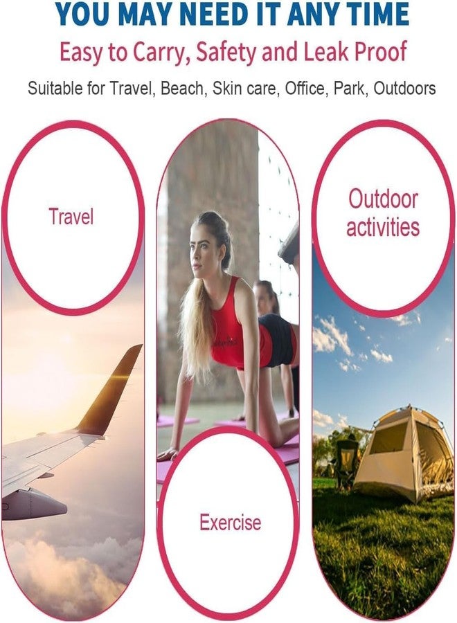 آني مجموعة زجاجات سفر فارغة من السيليكون من آني، 3 قطع - 60 مل، زجاجات سفر مانعة للتسرب لمستحضرات التجميل، إكسسوارات سفر محمولة للشامبو ومستحضرات التجميل واللوشن والبلسم. - Image 5