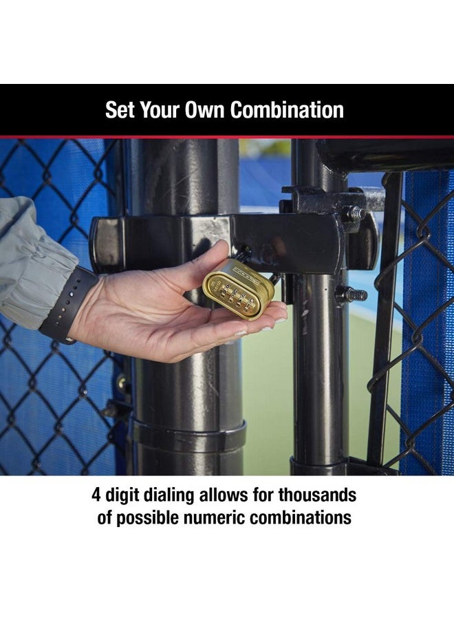 Master Lock Master Lock 175LH 2' Wide Set Your Own Combination Padlock, with 2-1/4 in. Shackle, Brass Finish  - Image 3