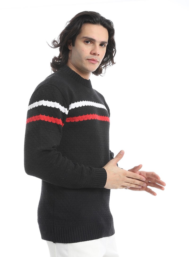 سيزار بلوفر صوف رجالي شتوي مزود بتصميمات متعددة - Image 3