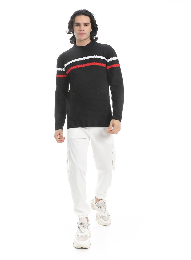 سيزار بلوفر صوف رجالي شتوي مزود بتصميمات متعددة - Image 1