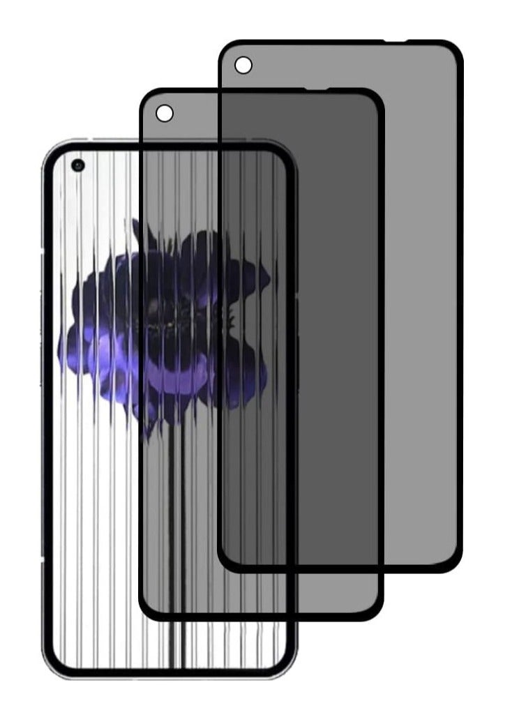 DUSALA For Nothing Phone 1 Privacy Screen Protector Anti-Spy Tempered Glass Film 9H Hardness Scratch Resistant Bubble Free Anti Spy Tempered Glass Screen Protector for Nothing Phone (2 Packs) - Image 1