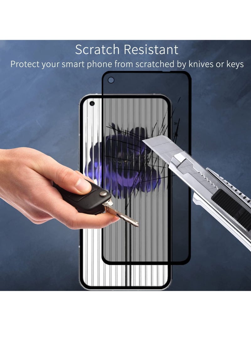 DUSALA For Nothing Phone 1 Privacy Screen Protector Anti-Spy Tempered Glass Film 9H Hardness Scratch Resistant Bubble Free Anti Spy Tempered Glass Screen Protector for Nothing Phone (2 Packs) - Image 4