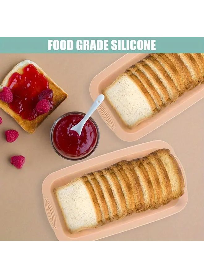 Grey Rectangular Silicone Baking Mold Non Stick Oven Dishwasher Safe - Image 5