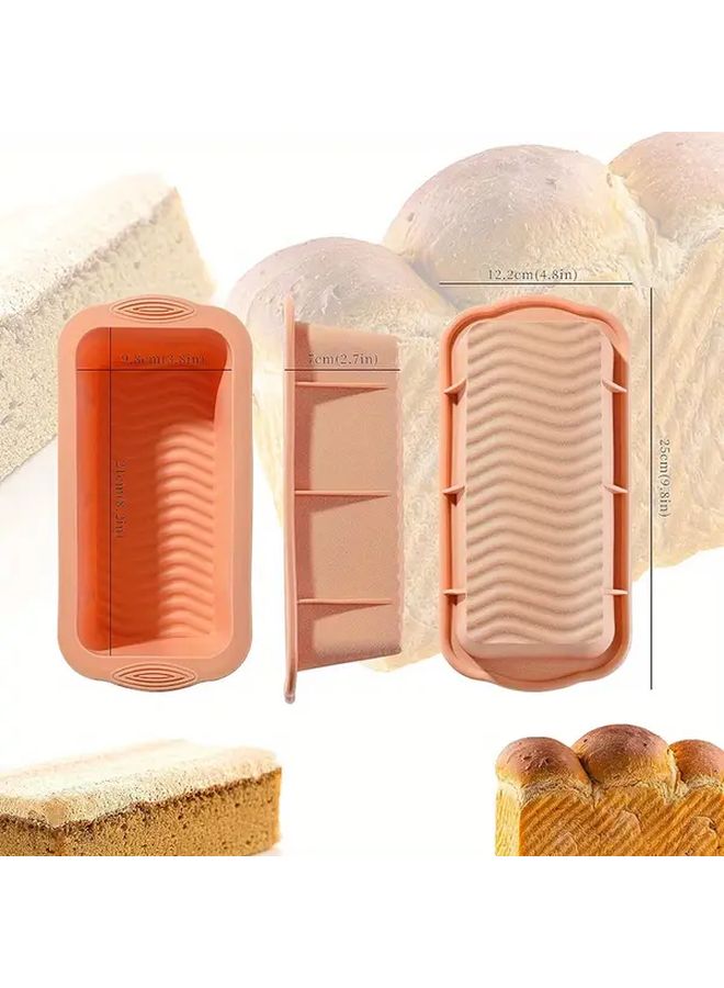 Grey Rectangular Silicone Baking Mold Non Stick Oven Dishwasher Safe - Image 3