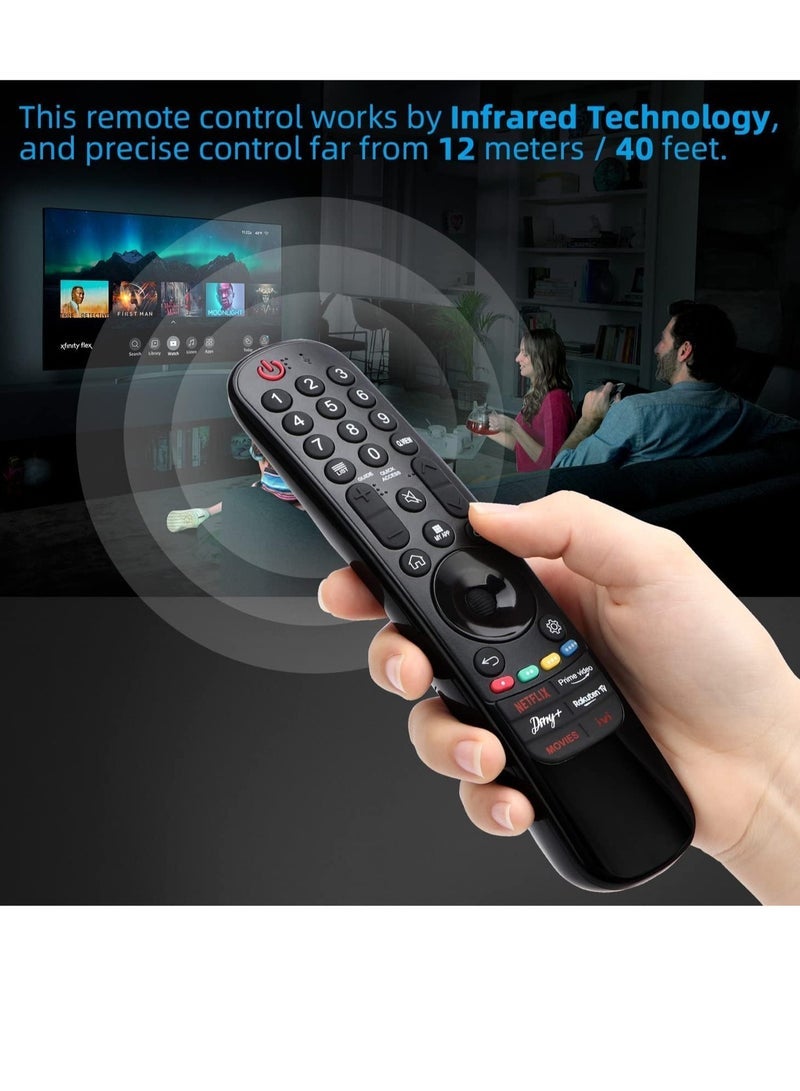PopZa Universal for LG Magic Remote Control, Replacement for LG LED OLED LCD 4K UHD Smart TV, with Buttons for Netflix, Prime Video, Disney Plus, LG-Channels Button - Image 5