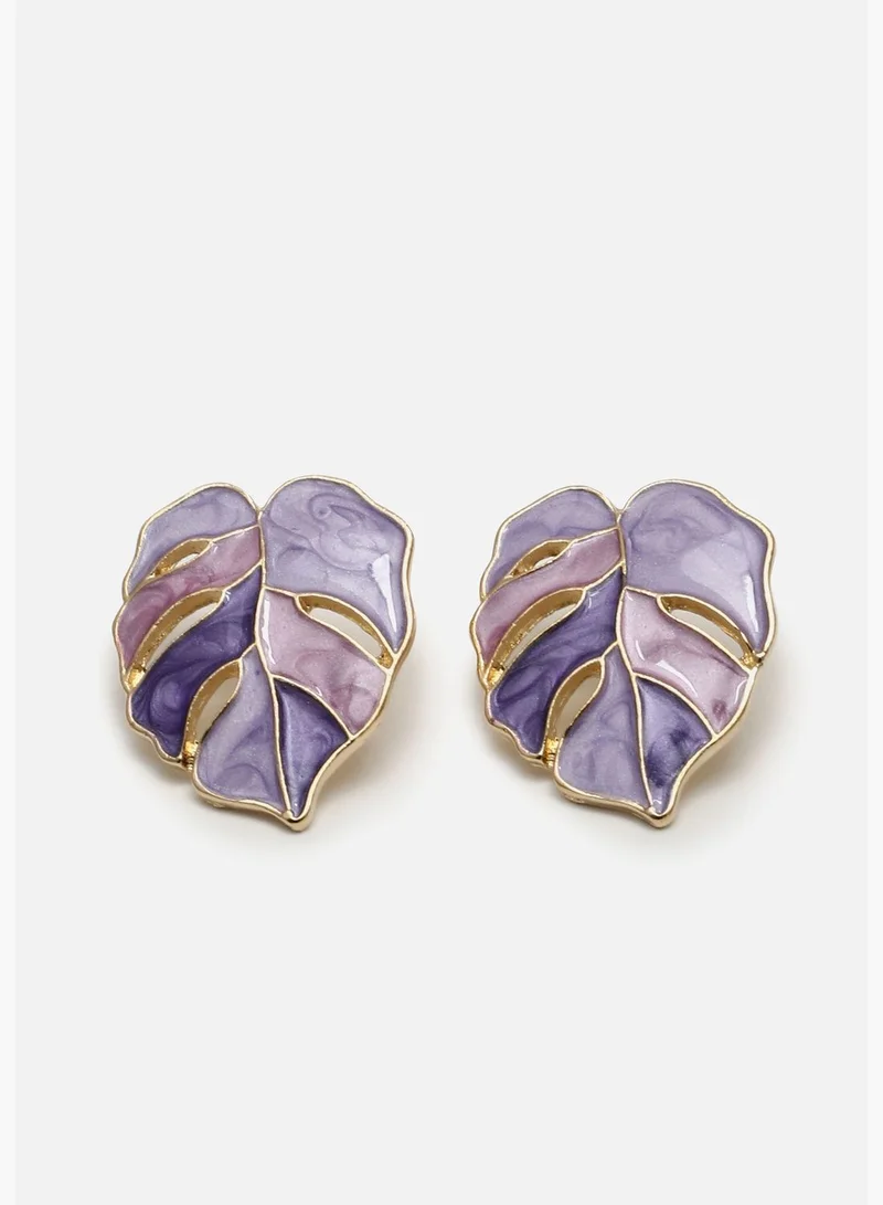 SOHI Gold Plated Designer Stud