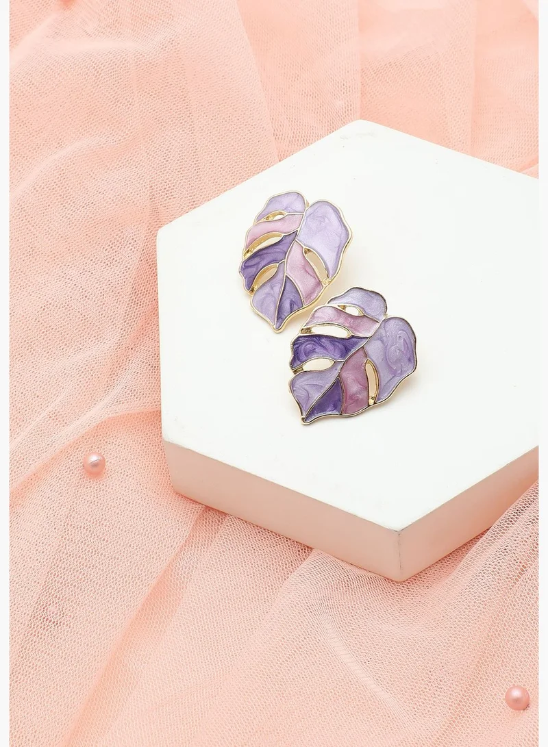 SOHI Gold Plated Designer Stud