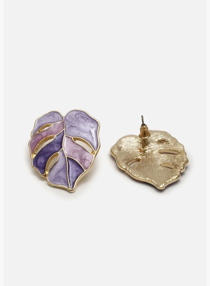 SOHI Gold Plated Designer Stud