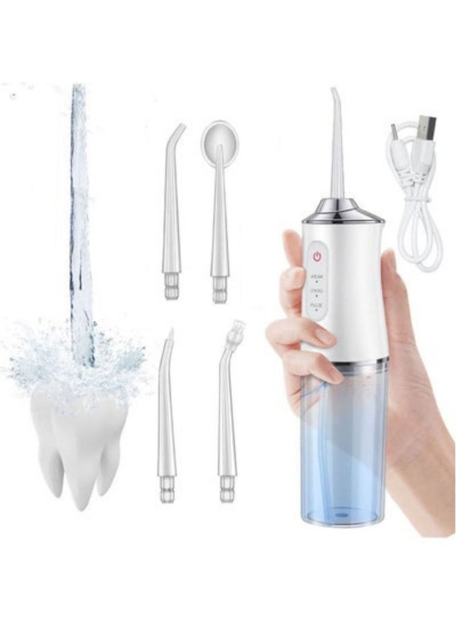 NIBEMINENT Water Flossers For Teeth USB Rechargeable Water Teeth Cleaner Picks  With 4 Nozzles - Image 1