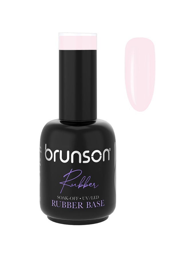 brunson Rubber Base Gel Nail Polish Long Lasting Gel Polish Base for Chip-Free Shine Strengthens French Manicure Rubber Base Coat UV/LED Rubber Gel Soak Off Nail Art Gel UV LED Curing Hard Gel 18ml BRB28