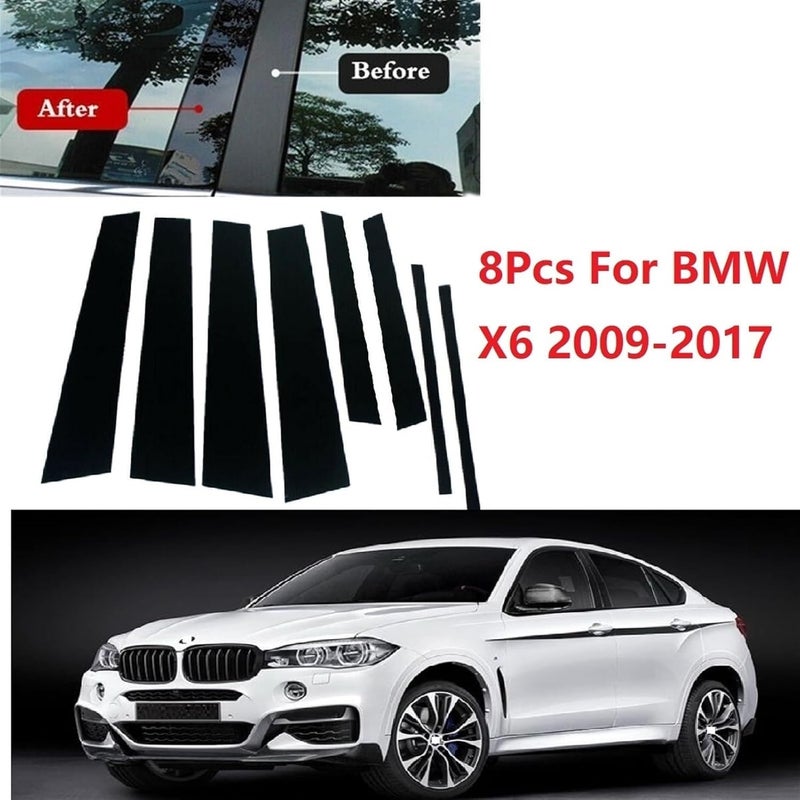 DEMULAX 8PCS Gloss Black Pillar Posts for BMW X6 - Image 3