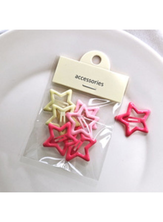 Star Hair Clips for Girls, 6 Pcs No Slip star Metal fashion Hair Snap Clips Barrettes for Kids Teens Women - Image 1