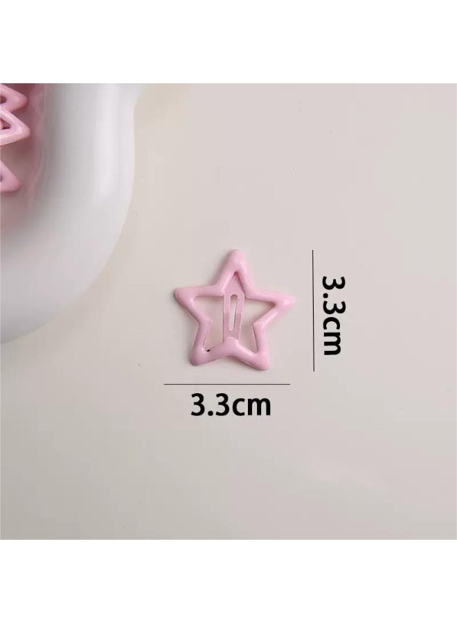Star Hair Clips for Girls, 6 Pcs No Slip star Metal fashion Hair Snap Clips Barrettes for Kids Teens Women - Image 3