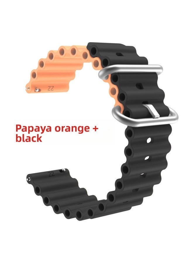 Suitable For Huawei GT/GT2/GT3 Apple Ocean Strap Silicone Luminous Strap 12/16/18/20/22 Millio 