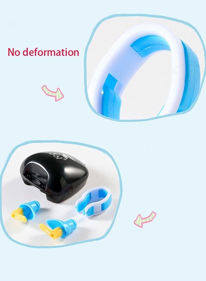 3-Piece Set Of Swimming Silicone Nose Clip Earplugs for Children Soft Anti Choking Water Professional Swimming Diving Security Pool Accessories With Storage Box