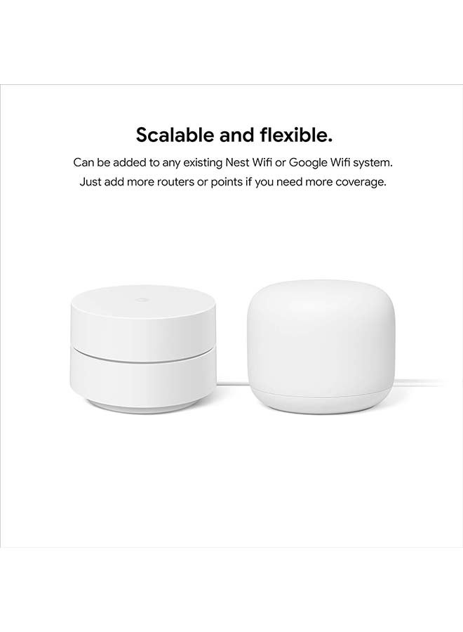 جوجل جهاز توجيه Nest WiFi - نظام شبكة Wi-Fi Mesh 4x4 AC2200 مع تغطية تصل إلى 2200 قدم مربع - Image 2