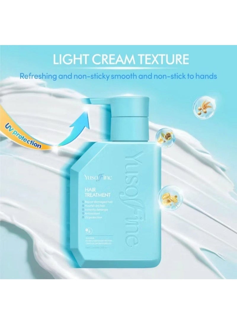 YusoFine Multifunctional Hair Treatment Serum for Frizz Control & Repair This versatile hair essence combines hydration, repair, and protection in one step. It nourishes dry hair, minimizes split ends, improves softness, enhances shine, and supports long-lasting smoothness throughout the day. - Image 3