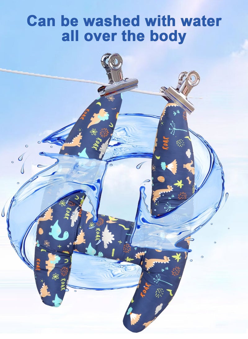 أوربازار وسادة مقعد السيارة على شكل حرف H للأطفال (ديناصور أزرق غامق)، وسائد سيارة للأطفال للنوم، دعم رأس الطفل أثناء النوم في السيارة، وسادة مقعد السيارة لمسند الرقبة أثناء السفر للأطفال أثناء النوم - Image 3