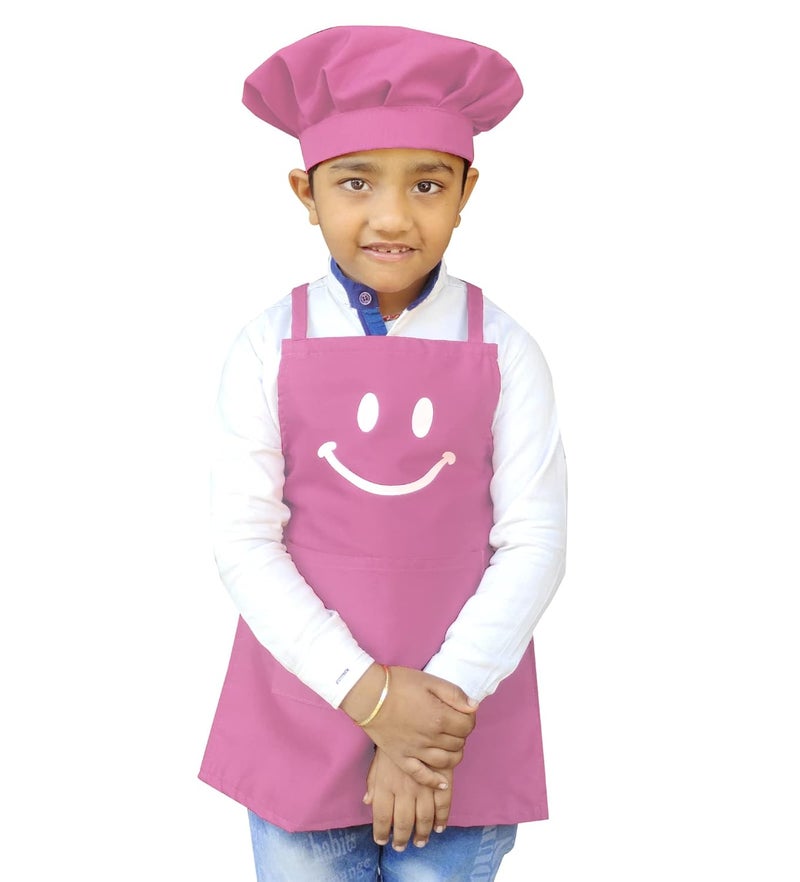 Switchon Switchon Polyester Waterproof Adjustable Kids Multi purpose Cooking Apron with a chef cap School Apron Proudly made in india