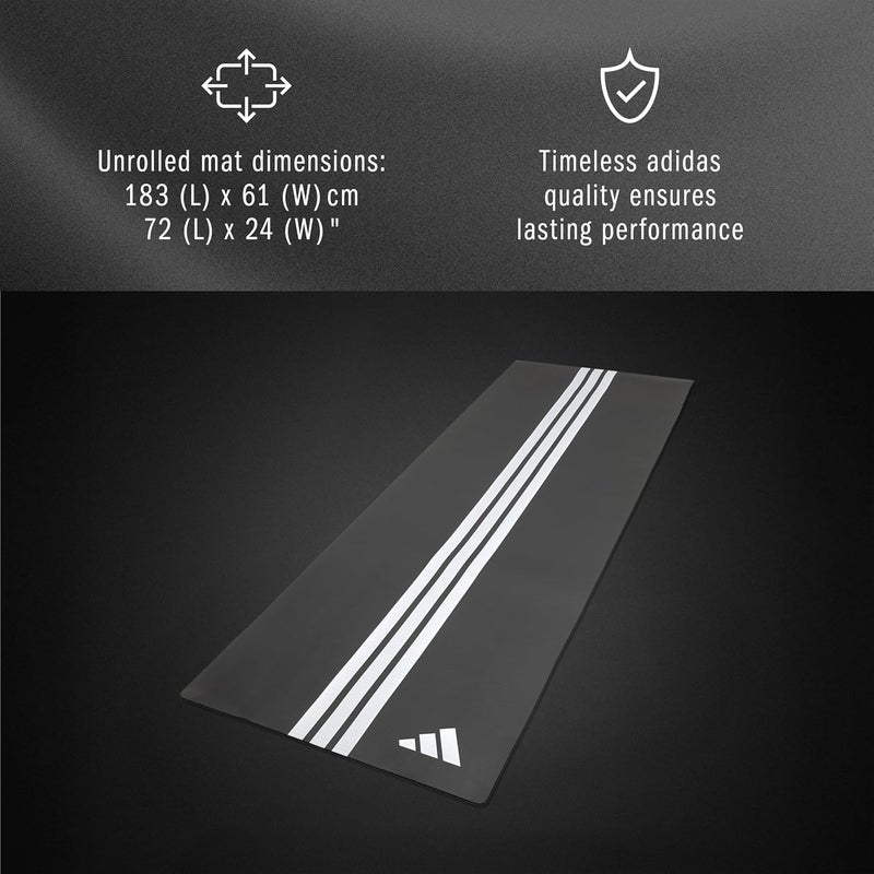 Adidas حصيرة تمارين اليوغا من أديداس - بسماكة 8 مم - سوداء - Image 5