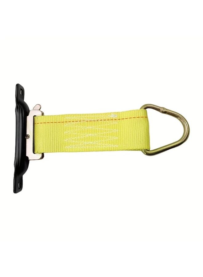 Yellow Heavy Duty E Track Tie Down Strap With D Ring 2 Pack 3449 Lb Capacity - Image 1