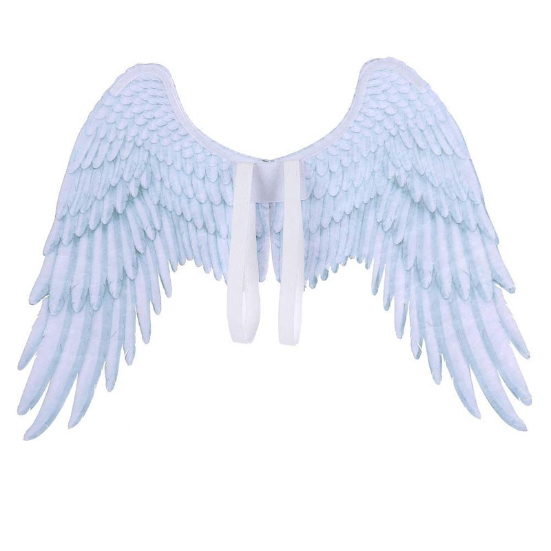 Himine NonWoven Fabric Festive Party Angel Wings Suitable for Child Decorative Wings White - Image 2