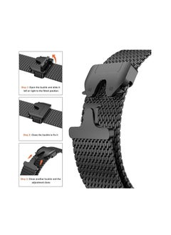 Denx Metal Strap For Apple Watch Ultra 2 (2024) 49mm Smartwatch, Titanium Metal Sport Strap Watch with Milanese Loop (Black and Titanium)  - Image 4