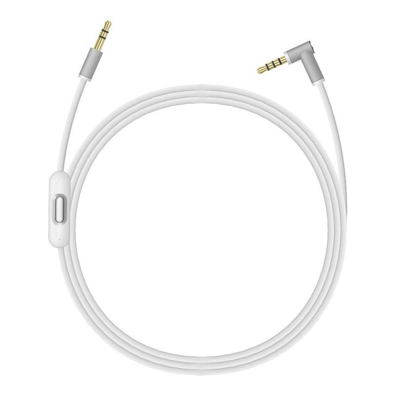 QKIIP سلك استبدال صوتي مع ميكروفون ووحدة تحكم مدمجة للسماعات Solo/Studio/Pro/Detox/Wireless/Mixr (أبيض) - Image 1