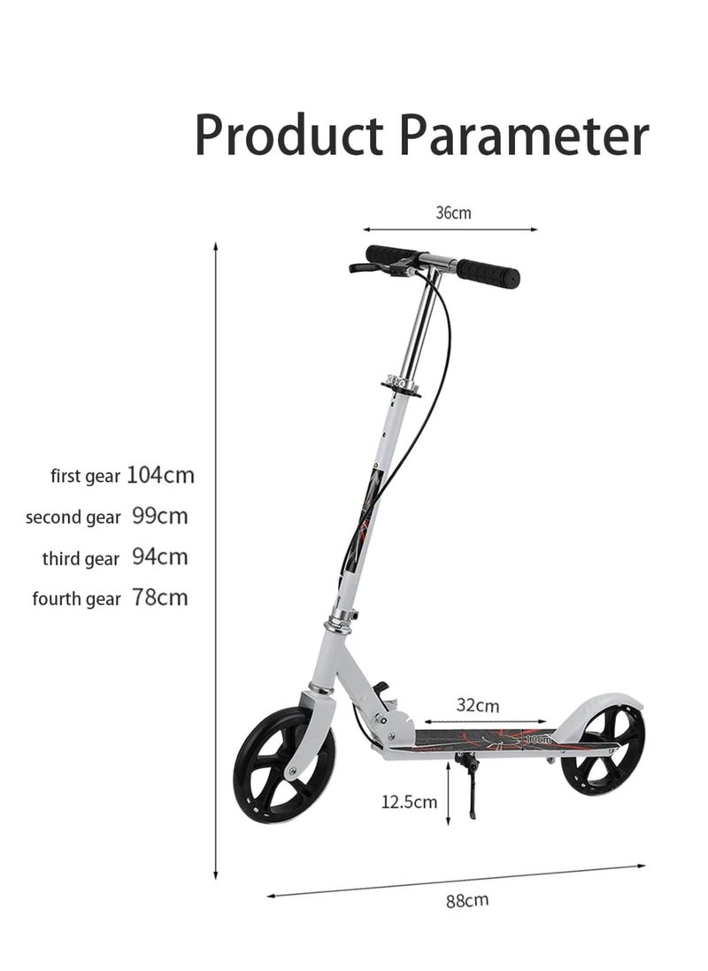 DMG TECH - DMG Kick Scooter, Foldable Scooter with 4 Adjustment Levels Handlebar, Teens & Adult Scooter with Anti-Shock Suspension, Dual Brake Design, Max Load 100 KG, 8IN Big Wheels for Kids, Teen and Adults - Image 1