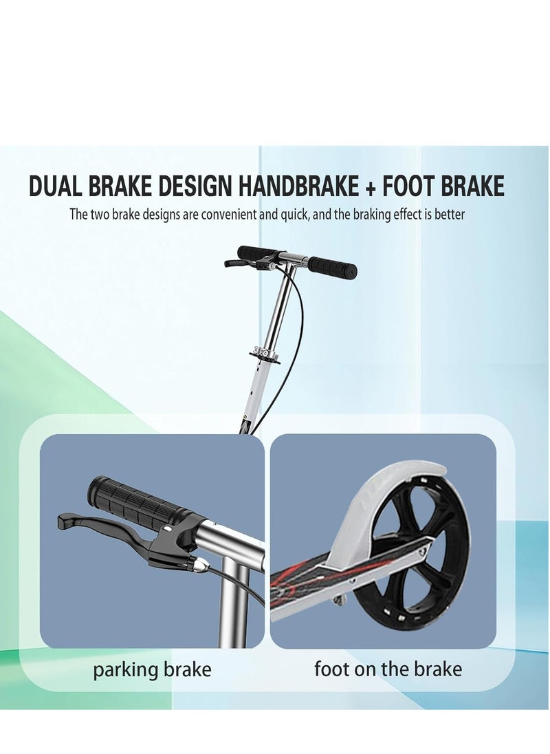 DMG TECH - DMG Kick Scooter, Foldable Scooter with 4 Adjustment Levels Handlebar, Teens & Adult Scooter with Anti-Shock Suspension, Dual Brake Design, Max Load 100 KG, 8IN Big Wheels for Kids, Teen and Adults - Image 1