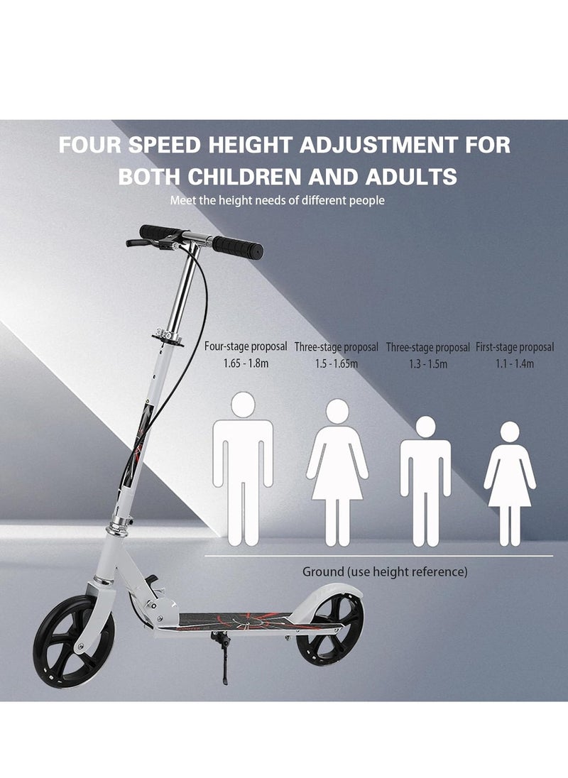 DMG TECH - DMG Kick Scooter, Foldable Scooter with 4 Adjustment Levels Handlebar, Teens & Adult Scooter with Anti-Shock Suspension, Dual Brake Design, Max Load 100 KG, 8IN Big Wheels for Kids, Teen and Adults - Image 1