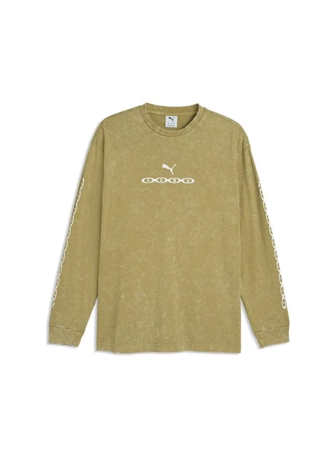 Puma Chai Latte Run Culture Collective Long Sleeve Graphic Tee Men for Men | Best Price UAE