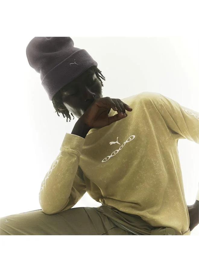 Puma Chai Latte Run Culture Collective Long Sleeve Graphic Tee Men for Men | Best Price UAE