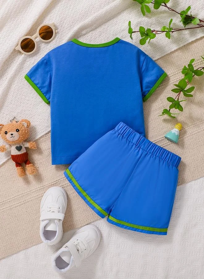 Take Two Boys Embroidered Patch T-Shirt and Shorts Set