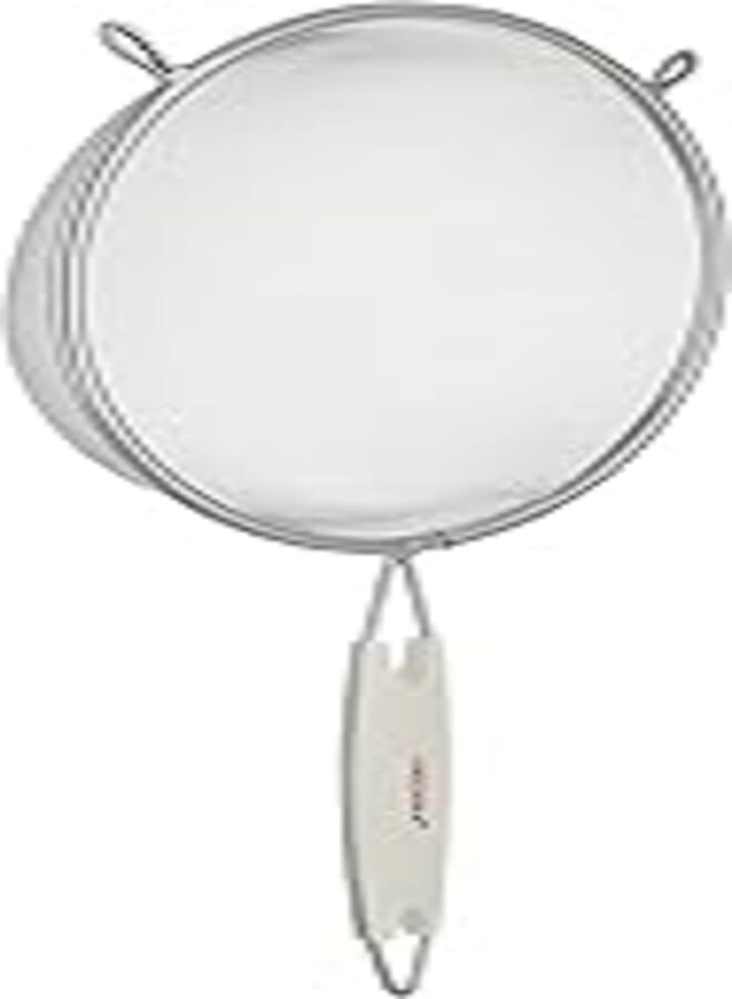 PEDRINI Lillo with guancetta Strainer, Stainless Steel, White/Steel, 335 x 180 x 70 cm