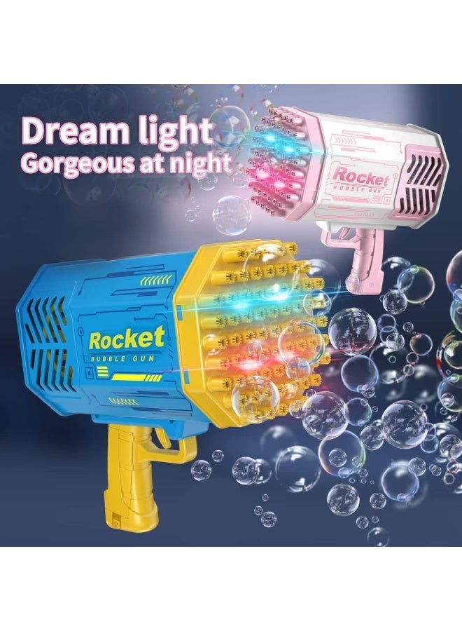 ROCKIT 69-hole bubble gun for children – Rocket Bubble Gun Multicolor version with USB battery and bubble solution - Image 2