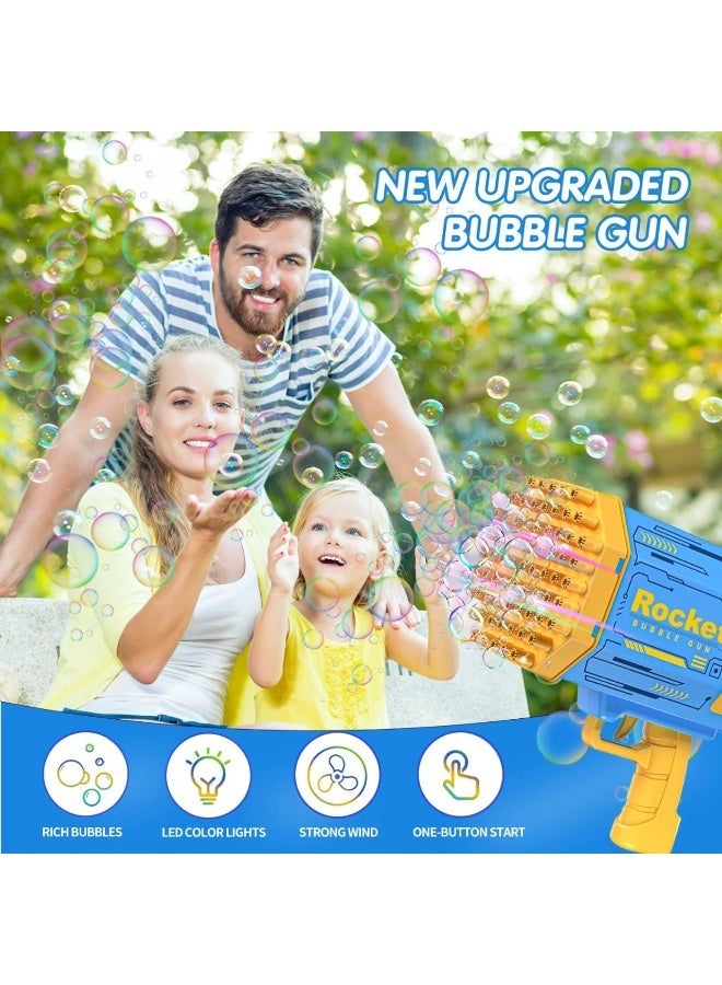 ROCKIT 69-hole bubble gun for children – Rocket Bubble Gun Multicolor version with USB battery and bubble solution - Image 5