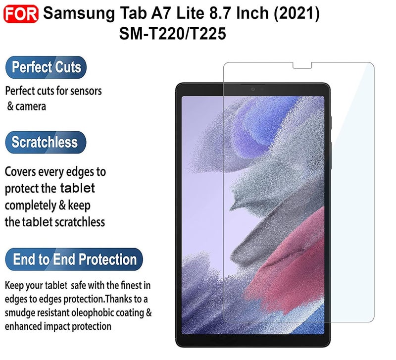 Cedo Samsung Tab A7 Lite (8.7 inch) Tempered Glass | Screen Protector Clear Tempered Glass for Samsung Galaxy Tab A7 Lite (8.7 inch) - SM-T220 / T225 (2021) - Image 3