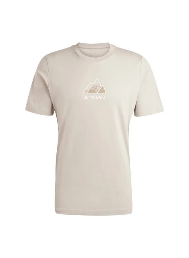 Adidas Adidas M Athlete M Beige Hiking T-Shirts For Men