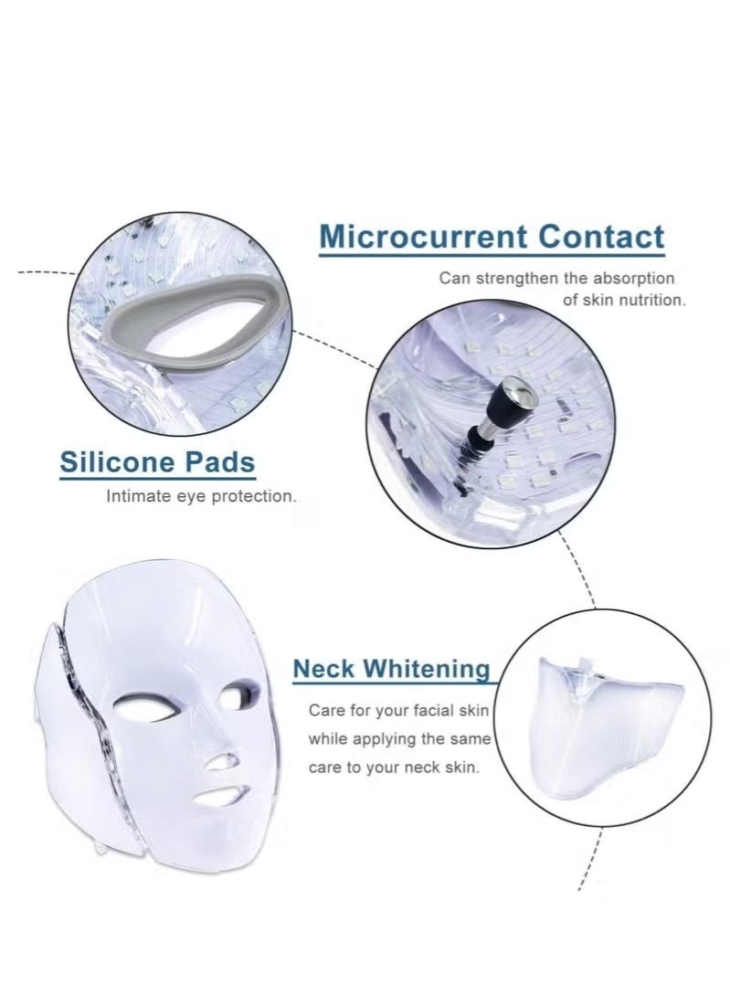 ELTRAZONE Beauty LED Light Facial Mask – 7-Color Skin Rejuvenation Device for Anti-Acne Care, Brightening, Firming & Soothing Treatment with Adjustable Light Modes for Home Facial Therapy - Image 5