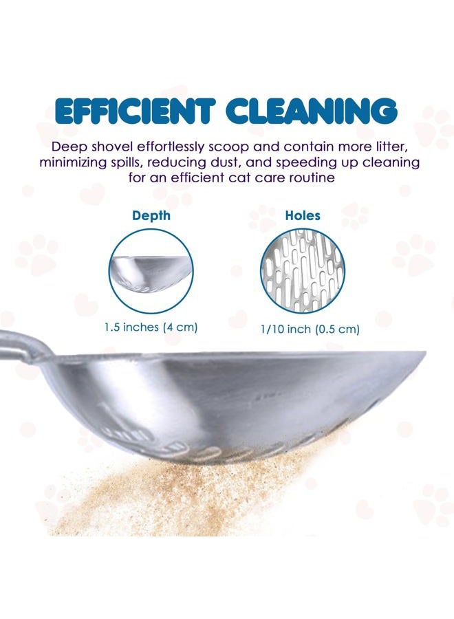 SunGrow Non-Stick Cat Litter Sifter Scoop - 2-Minutes to Clean a Litter Box - Easy sifting with Anti-Scatter Sides - Image 4