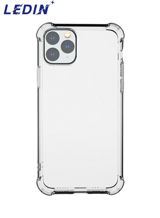 LEDIN Case for iPhone 11 Pro Max Clear Case Soft Flexible Silicone Back Cover Shockproof Anti Scratch Case with Reinforced Bumper Corner Compatible for iPhone 11 Pro Max Clear - Image 1