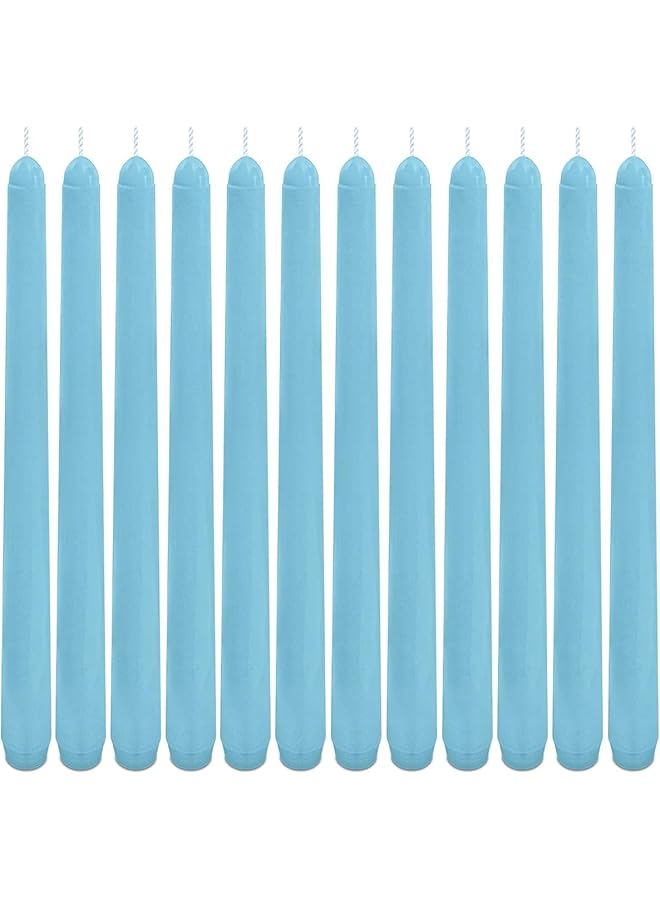 25cm Taper Candles, Halloween Cone Candle No Odor, Unscented and Dripless Taper Candles, Tall Longing Burning Candles for Decorations, Dinner, Party, Wedding(Set of 12, Blue)