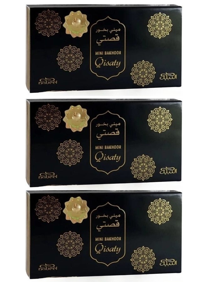 نبيل مجموعة من 3 قطع من بخور نبيل ميني قيسطي 36 غرام، بخور عربي فاخر يدوم طويلاً لإضفاء جو دافئ ورومانسي على المنزل. - Image 1