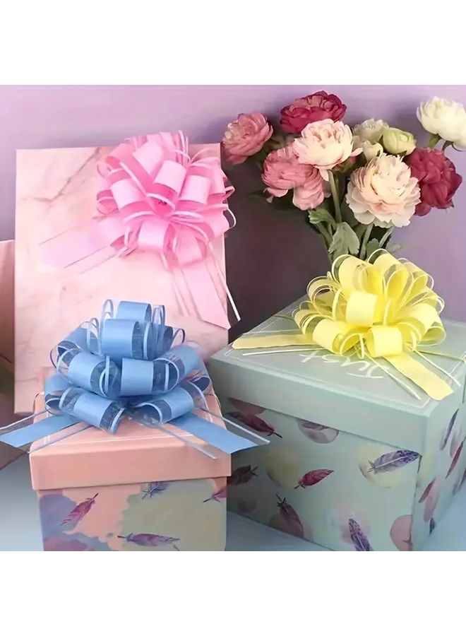 Elegant Pastel Ribbon Bows 10pcs Gift Wrapping Party Decorations - Image 1
